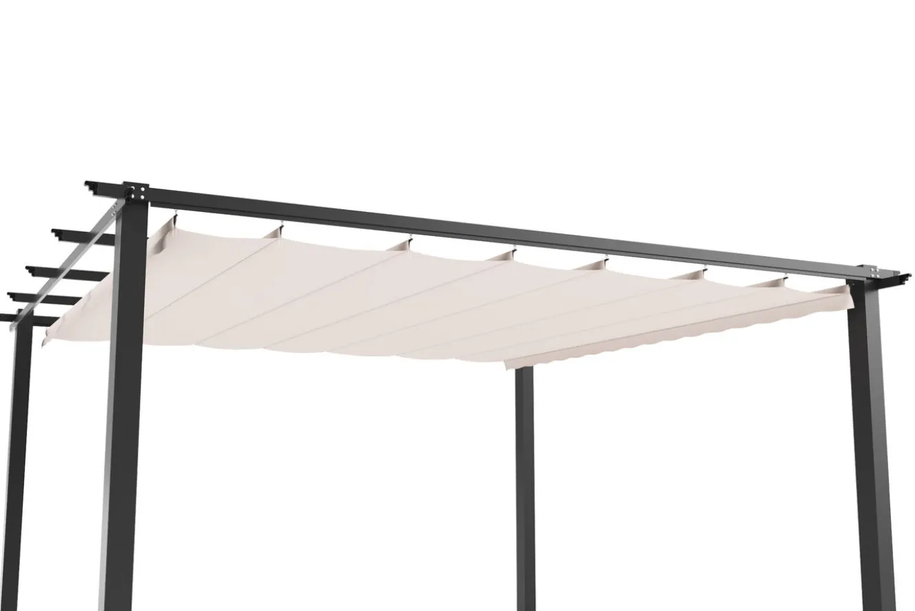 OUTFLEXX Antalya Ersatzdach für Pergola, creme, Polyester mit PA-Beschichtung, UV30+, passend für Pergola 3x3 m