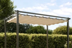OUTFLEXX Antalya Ersatzdach für Pergola, creme, Polyester mit PA-Beschichtung, UV30+, passend für Pergola 3x3 m