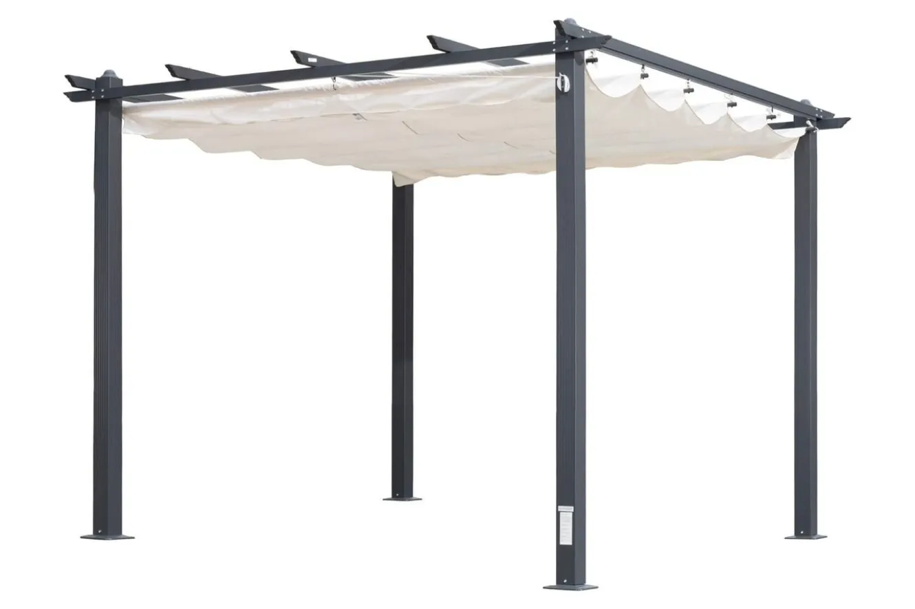 OUTFLEXX Antalya Ersatzdach für Pergola, creme, Polyester mit PA-Beschichtung, UV30+, passend für Pergola 3x3 m