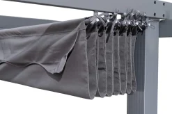 OUTFLEXX Antalya Ersatzdach für Pergola 4x4 m, anthrazit, Polyester, PA-beschichtet, UV30+, wasserabweisend
