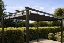 OUTFLEXX Antalya Ersatzdach für Pergola, anthrazit, Polyester mit PA-Beschichtung, UV30+, passend für Pergola 3x3 m