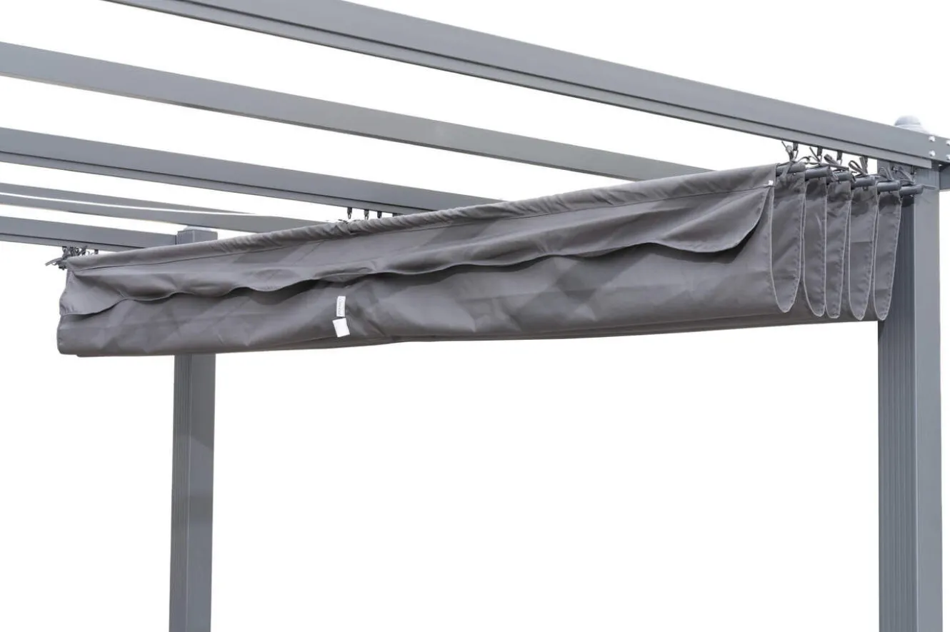 OUTFLEXX Antalya Ersatzdach für Pergola, anthrazit, Polyester mit PA-Beschichtung, UV30+, passend für Pergola 3x3 m