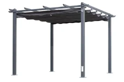 OUTFLEXX Antalya Ersatzdach für Pergola, anthrazit, Polyester mit PA-Beschichtung, UV30+, passend für Pergola 3x3 m