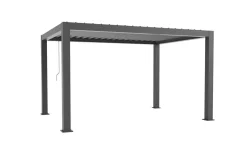 OUTFLEXX Antalya Lamellenpergola, schwarz, Alu pulverbeschichtet, 3 x 4 m, witterungsbeständig, verstellbares Lamellendach