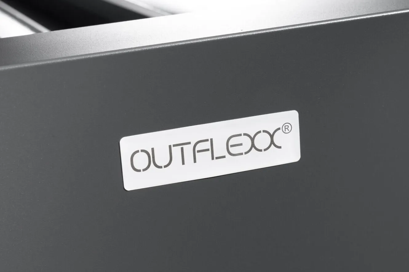 OUTFLEXX Antalya Lamellenpergola, schwarz, Alu pulverbeschichtet, 3 x 4 m, witterungsbeständig, verstellbares Lamellendach