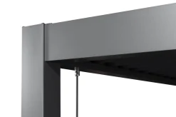 OUTFLEXX Antalya Lamellenpergola, schwarz, Alu pulverbeschichtet, 3 x 3 m, wetterfest, Lamellendach verstellbar