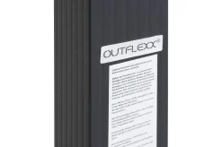 OUTFLEXX Antalya Pergola mit faltbarem Stoffdach, Anthrazit, Aluminium/Stahl/Polyester, 3 x 3 m, UV-Schutz 30+