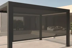 OUTFLEXX Antalya Seitenrollo, schwarz, Aluminium und Textilene, 4 x 2,3 m, UV- und witterungsbeständig