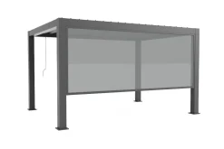 OUTFLEXX Antalya Seitenrollo, schwarz, Aluminium und Textilene, 4 x 2,3 m, UV- und witterungsbeständig