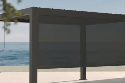 OUTFLEXX Antalya Seitenrollo, schwarz, Aluminium und Textilene, 4 x 2,3 m, UV- und witterungsbeständig