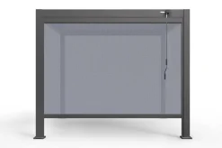 OUTFLEXX Antalya Seitenrollo, schwarz, Aluminium mit Textilene-Gewebe, 3 x 2,7 m, UV- und witterungsbeständig