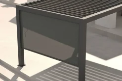 OUTFLEXX Antalya Seitenrollo, schwarz, Aluminium mit Textilene-Gewebe, 3 x 2,7 m, UV- und witterungsbeständig