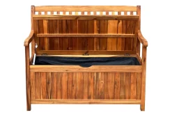 OUTFLEXX Aufbewahrungsbank, Akazie, 107 x 59 x 90 cm, inkl. Zinkbeschlägen, FSC®-zertifiziertes Produkt