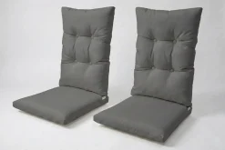 OUTFLEXX Auflagenset, 4-teilig, grau, für 2er Set Dining Sessel 20662