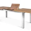 OUTFLEXX Ausziehtisch, Edelstahl/recyceltes Teak, 200/260x100cm, rustikal gebürstet, FSC®-zertifiziertes Produkt