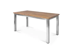 OUTFLEXX Ausziehtisch, Edelstahl/recyceltes Teak, 200/260x100cm, rustikal gebürstet, FSC®-zertifiziertes Produkt