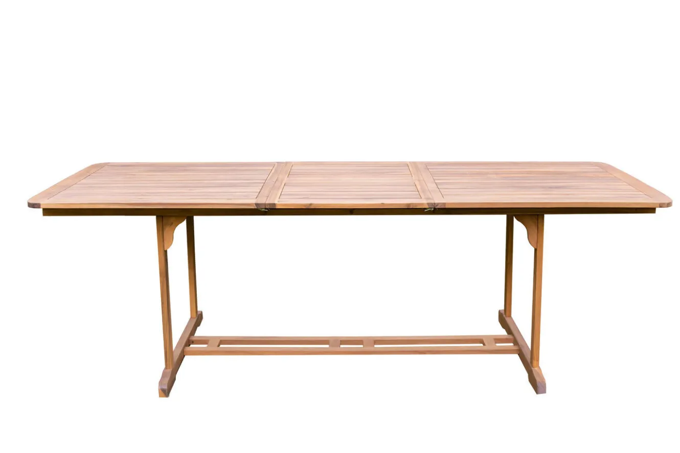 OUTFLEXX Ausziehtisch, natur, Akazie, 180/240 x 100 cm, Ausziehfunktion