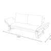 OUTFLEXX Bali Lounge/Liege, creme/natur, Akazie/Polyester, geölt, 198 x 68 x 78 cm, verstellbar, inkl. Kissen, FSC®-zertifiziertes Produkt