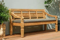 OUTFLEXX Bank, natur, recycled Teak, 180x70x85cm, aufwändig gestaltet, mit Armlehnen