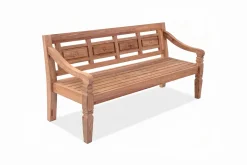 OUTFLEXX Bank, natur, recycled Teak, 180x70x85cm, aufwändig gestaltet, mit Armlehnen