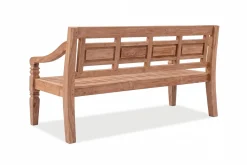 OUTFLEXX Bank, natur, recycled Teak, 180x70x85cm, aufwändig gestaltet, mit Armlehnen