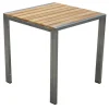 OUTFLEXX Beistelltisch, Teakholz/Edelstahl, 45x45cm, FSC®-zertifiziertes Produkt