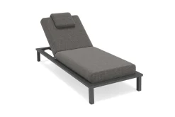 OUTFLEXX Blain Gartenliege, dunkelgrau, Alu/Polyester, 210 x 90 cm, schnelltrocknend, wasserabweisend