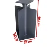 OUTFLEXX Bodenanker XL für Ampelschirme, anthrazit, pulverbesch. Stahl, 28x28x60,5, zum Einbetonieren
