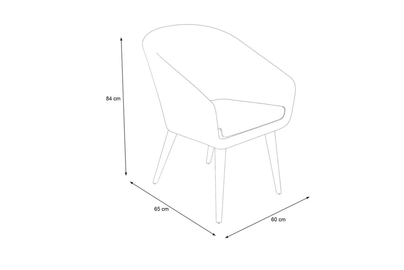 OUTFLEXX Borneo Cocktail-Sessel, beige-meliert, Polyrattan/Akazie, Gebürstet, Polster Inklusive, FSC®-zertifiziertes Produkt