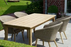 OUTFLEXX Borneo Dining-Tisch, Akazie, gebürstet, 180 x 90 cm, FSC®-zertifiziertes Produkt
