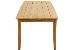 OUTFLEXX Borneo Garten-Essgruppe, beige-meliert, Polyrattan/Akazie, Tisch 220 x 100 cm, 6 Landhaussessel, FSC®-zertifiziertes Produkt