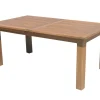 OUTFLEXX Borneo Garten-Essgruppe, beige/natur, Akazie/Polyrattan, ausziehbarer Tisch 180/220/260 x 100 cm, 6 Sessel, FSC®-zertifiziertes Produkt