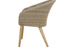 OUTFLEXX Borneo Garten-Essgruppe, beige/natur, Akazie/Polyrattan, Ausziehtisch 180/240 x 100 cm, 8 Cocktail-Sessel, Polster Inklusive, FSC®-zertifiziertes Produkt