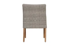 OUTFLEXX Borneo/Kota Garten-Essgruppe, natur/grau-meliert, Akazie/Alu/Polyrattan, 180x90cm, 6 Landhaussessel, FSC®-zertifiziertes Produkt