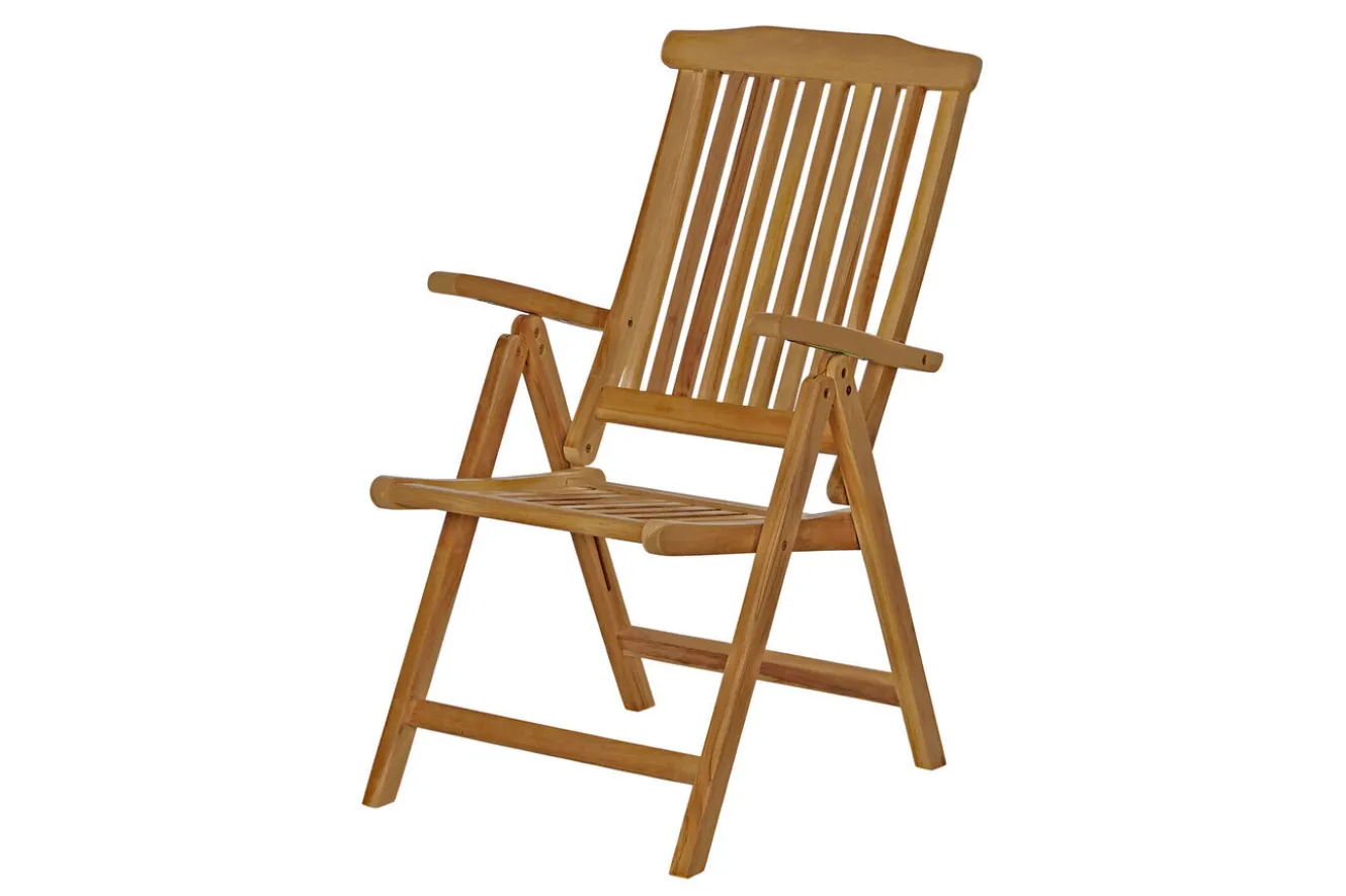 OUTFLEXX Bounty Klappsessel, natur, Teakholz, 58 x 68 x 105 cm