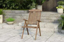 OUTFLEXX Bounty Klappsessel, natur, Teakholz, 58 x 68 x 105 cm
