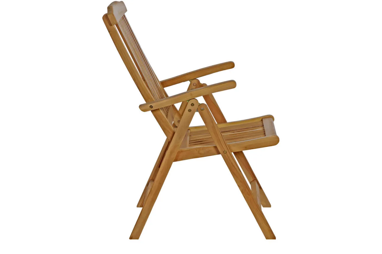 OUTFLEXX Bounty Klappsessel, natur, Teakholz, 58 x 68 x 105 cm