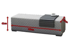 OUTFLEXX Cozy Loungebank, flanelle, Alu/Sunbrella, 148 x 50 x 42 cm