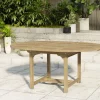 OUTFLEXX Dallas Ausziehtisch, natur, Teakholz, 120/170 x 120 cm, fein geschliffen
