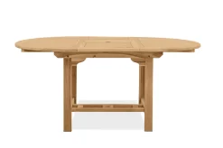 OUTFLEXX Dallas Ausziehtisch, natur, Teakholz, 120/170 x 120 cm, fein geschliffen