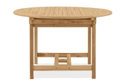 OUTFLEXX Dallas Ausziehtisch, natur, Teakholz, 120/170 x 120 cm, fein geschliffen