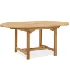 OUTFLEXX Dallas/Bounty Garten-Essgruppe, natur, Teak, 120/170x120 cm, 4x Klappstuhl