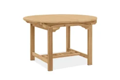OUTFLEXX Dallas/Bounty Garten-Essgruppe, natur, Teak, 120/170x120 cm, 6x Klappstuhl