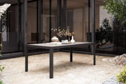 OUTFLEXX Darwin Esstisch, anthrazit/grau, Alu/Glaskeramik, 200x100 cm, pulverbeschichtet
