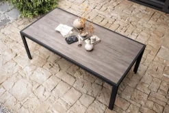 OUTFLEXX Darwin Esstisch, anthrazit/grau, Alu/Glaskeramik, 200x100 cm, pulverbeschichtet