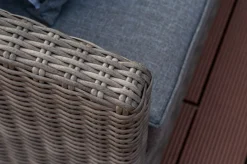 OUTFLEXX Dining-Lounge, grau, Polyrattan, 5-6 Personen, höhenverstellbarer Loungetisch, inkl. Polster