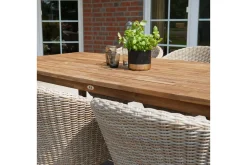 OUTFLEXX Dining-Tisch Borneo, Akazie gebürstet, natur, 220x100 cm, FSC®-zertifiziertes Produkt