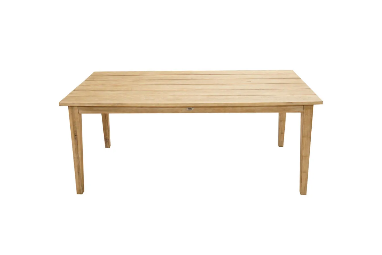 OUTFLEXX Dining-Tisch Borneo, Akazie gebürstet, natur, 220x100 cm, FSC®-zertifiziertes Produkt