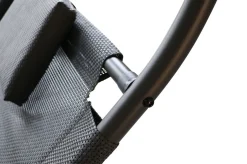 OUTFLEXX Doppelliege, anthrazit, Polyester/Stahl pulverbeschichtet, 205x138x34cm, inkl. Nackenkissen, rollbar