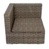 OUTFLEXX Eckelement rechts, grau, Polyrattan, 82 x 82 x 70 cm, verstellbare Sitzfläche, wasserfeste Kissenbox